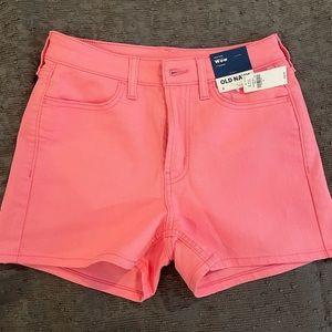 Brand new hot pink denim shorts